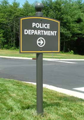 Police department sign